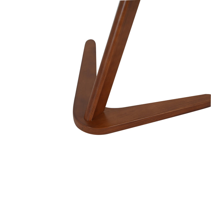 Logan Space-saving Z-design End Table With Rubber Wood - Walnut