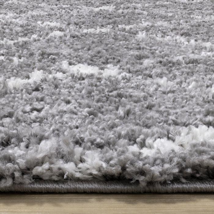 Taylor Grey Cream Rustic Diamond Rug, 7'10\" x 10'6\" Indoor Area Rug