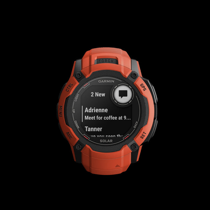 Garmin Instinct® 2x Solar Gps Smartwatch - Health & Fitness Tracking With Multi-band Gnss - Flame Red