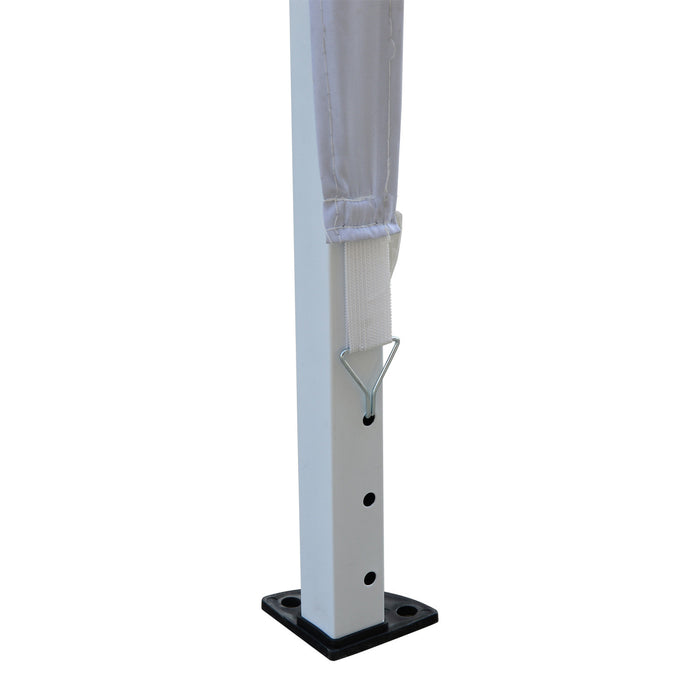 Outsunny 10x10ft Folding Pop Up Tent Outdoor Gazebo Canopy With Carrying Bag, White