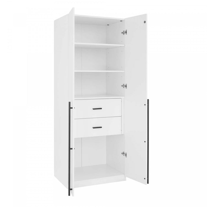 Lee Modern 32\" Wardrobe Closet in White Armoire