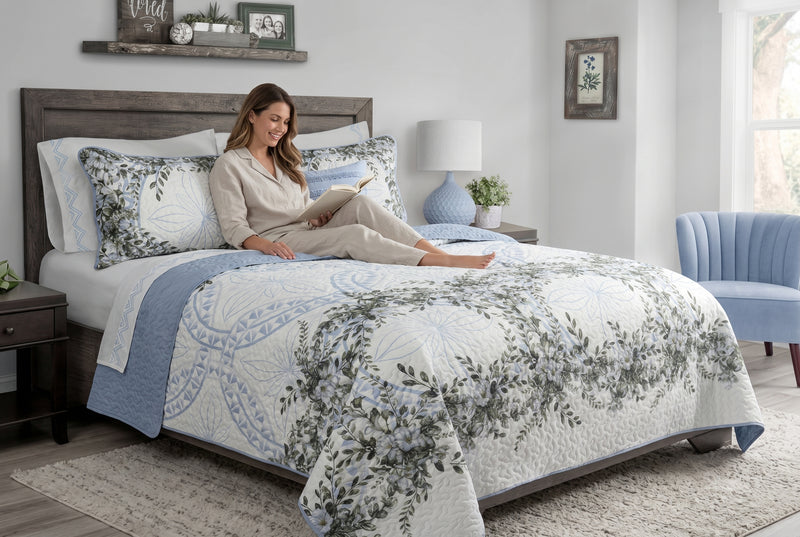 3-Piece Queen Size Reversible Quilt Set