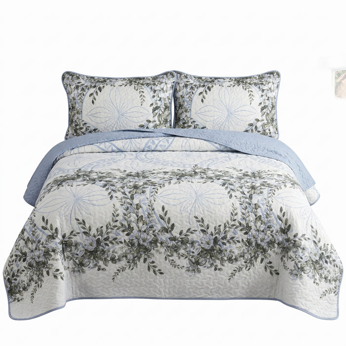 3-Piece Queen Size Reversible Quilt Set