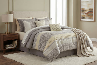 Calibre 7-Piece Queen Comforter Set | Ensemble de Douillette Calibre 7 Morceaux pour Grand Lit