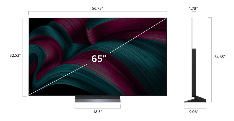 LG 65\" C5 4K OLED evo AI Smart TV