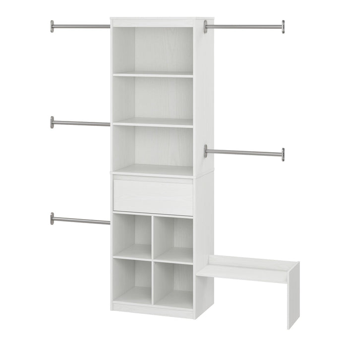 Little Seeds Grow with Me Adjustable Kids Closet Organizer System - White