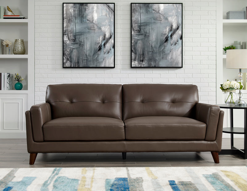 Hydeline Rowan Leather Sofa - Brown