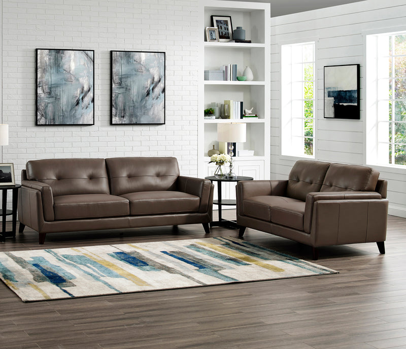 Hydeline Rowan Leather Sofa - Brown