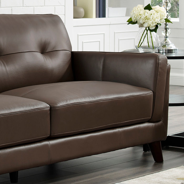 Hydeline Rowan Leather Sofa - Brown