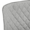 Rourke Taupe Diamond-Quilted Armless Accent Chair with Black Metal Legs (Set of 2) | Chaise d'appoint Rourke taupe sans accoudoirs a motif matelasse losange avec pieds en metal noir (ens. de 2)