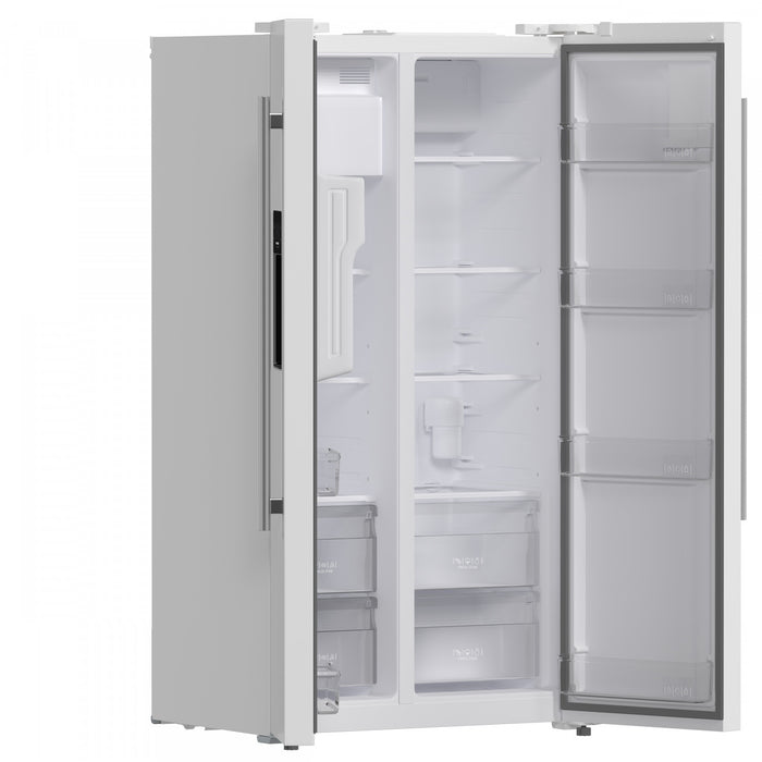 Forno Salerno 36-inch Side-by-Side Refrigerator in White, 20 cu.ft. - FFRBI1844-36WHT