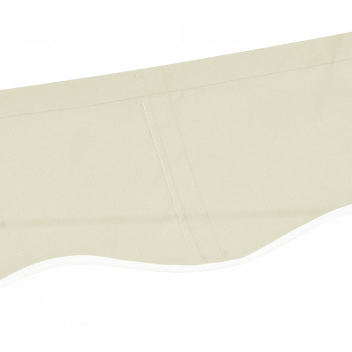 Outsunny 10' X 8' Retractable Awning Fabric Replacement Outdoor Sunshade Canopy Awning Cover, Uv Protection, Cream White