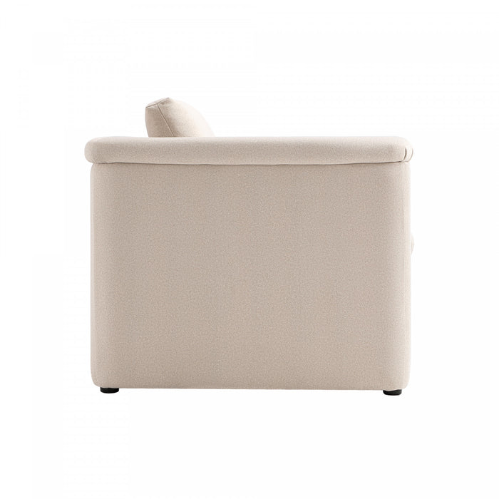 Haven Contemporary Modern Upholstered Accent Chair in Wheat