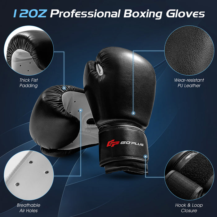 Goplus 70\" 220lbs Freestanding Punching Boxing Bag W/12 Suction Cup Base Shock Absorber