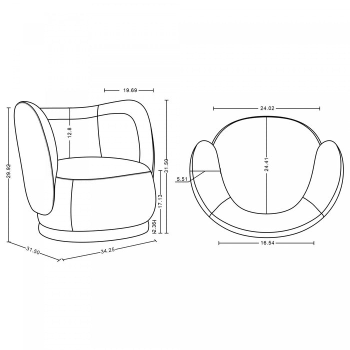 Siri Modern 2-Piece Sofa Set in Wheat