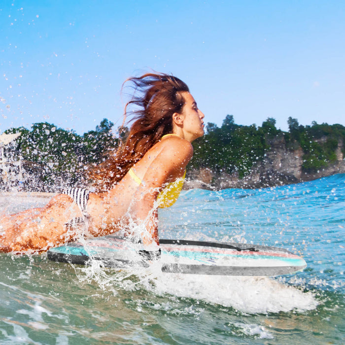 Costway 33\" Lightweight Body Board With Eps Core Xpe Deck Hdpe Bottom Crescent Tail Multi-color