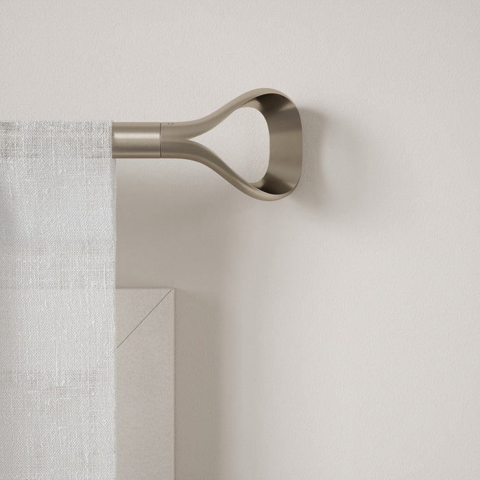 Umbra Loop Nickel Expandable 1\" Curtain Rod - 42\"-120\" 