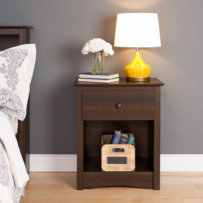 Fremont 1-Drawer Tall Nightstand - Espresso