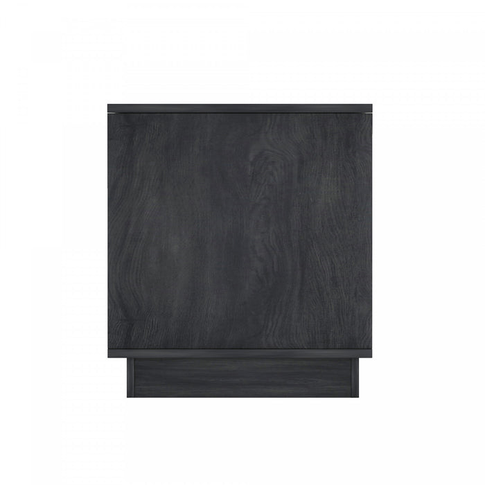 Horizon Modern 22\" Nightstand in Charcoal Gray (2-Drawer) - Set of 2