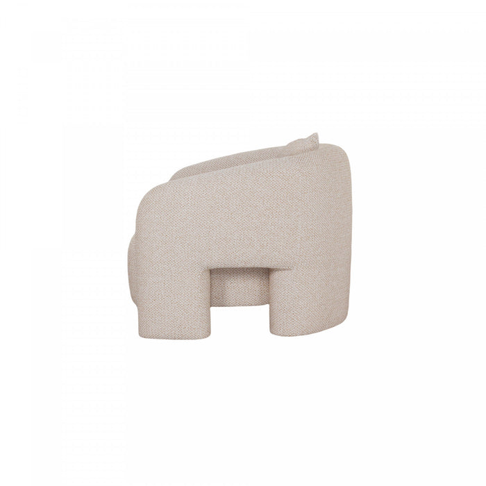 Sylvia Modern Glam Tweed Lounge Chair in Gold Dust