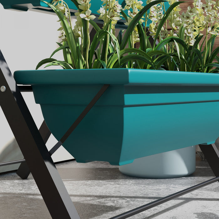 Outsunny 3-tier Vertical Raised Garden Bed With 3 Planter Boxes, Outdoor Plant Stand Grow Container With Leaking Holes For Balcony Patio Outdoor, Green