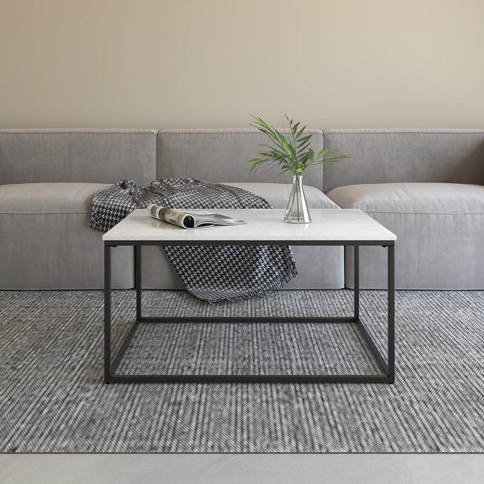 Terra Rectangular Coffee Table With Marble Top