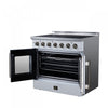 Galiano 36 Inch French Door Electric Range, 5 radiant burners, 5.36 cu.ft., White - FFSEL6917-36WHT | Cuisiniere electrique Galiano de 36 po a portes francaises, 5 foyers, 5,36 pi³, blanc – FFSEL6917-36WHT