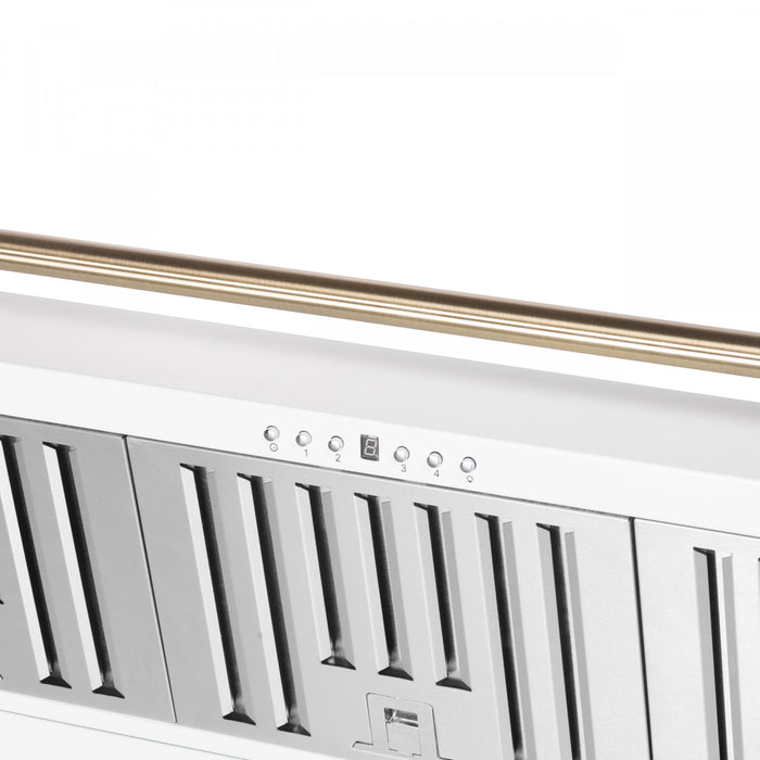Forno Aria 48 Inch Wall-Mounted White Range Hood-FRHWM5095-48WHT