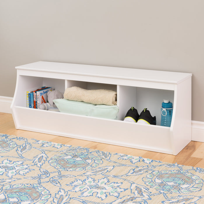 Monterey Stackable 3-Bin Storage Cubbie - White