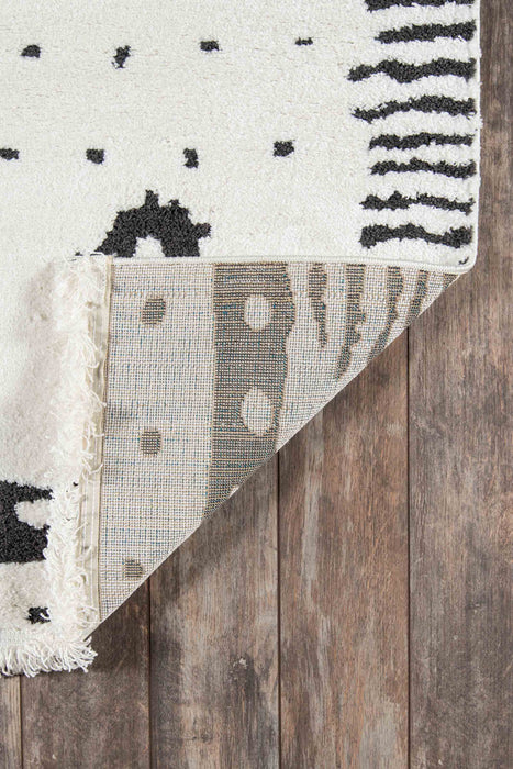 Lyra Contemporary 9'10\" x 12'10\" Area Rug in Ivory Indoor Area Rug