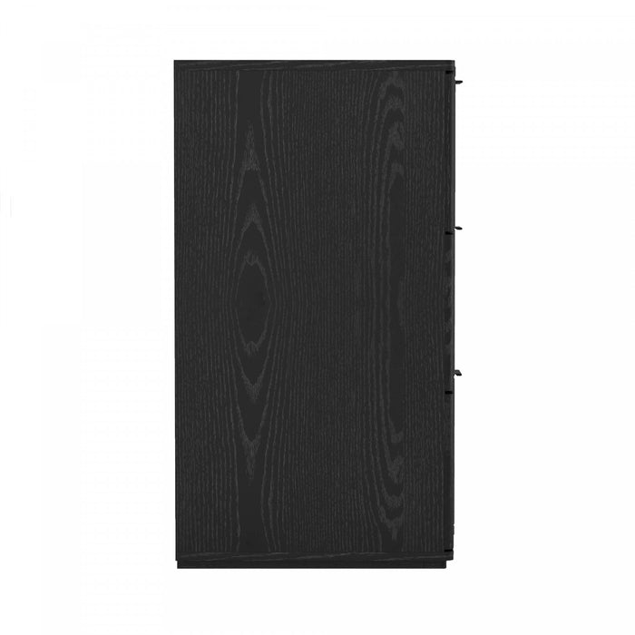 Clive Mid-Century Modern 72\" Dresser in Black (6-Drawer)
