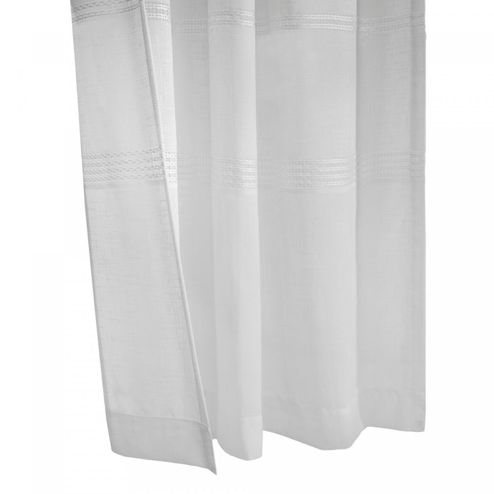 Habitat Alicante White Sheer Dual Header Curtain Panel - 52 x 84
