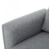 Caden 43 in. Fabric Accent Chair with Block Arms and Wood Legs - Grey | Caden 43 po. Fauteuil d'appoint en tissu avec accoudoirs blocs et pieds en bois - Gris