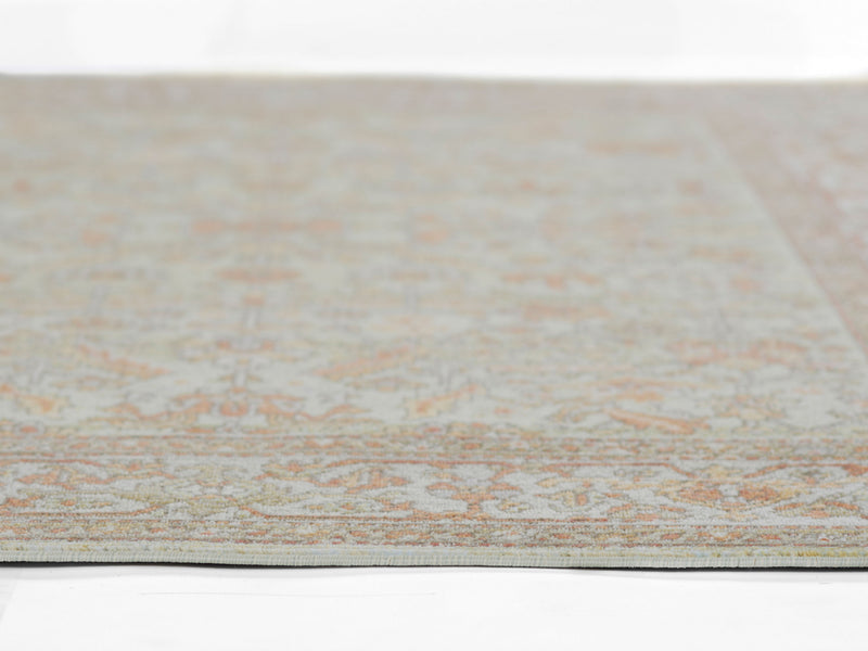 Hailey Traditional 6'7\" x 9'6\" Area Rug in Green Indoor Area Rug