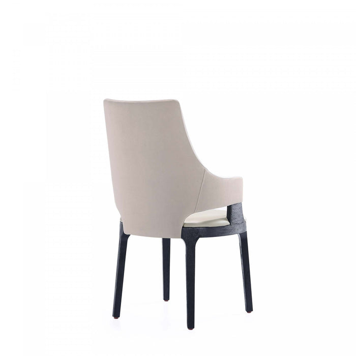 Kara Modern Wood Upholstered Dining Chair in Light Gray - Set of 2