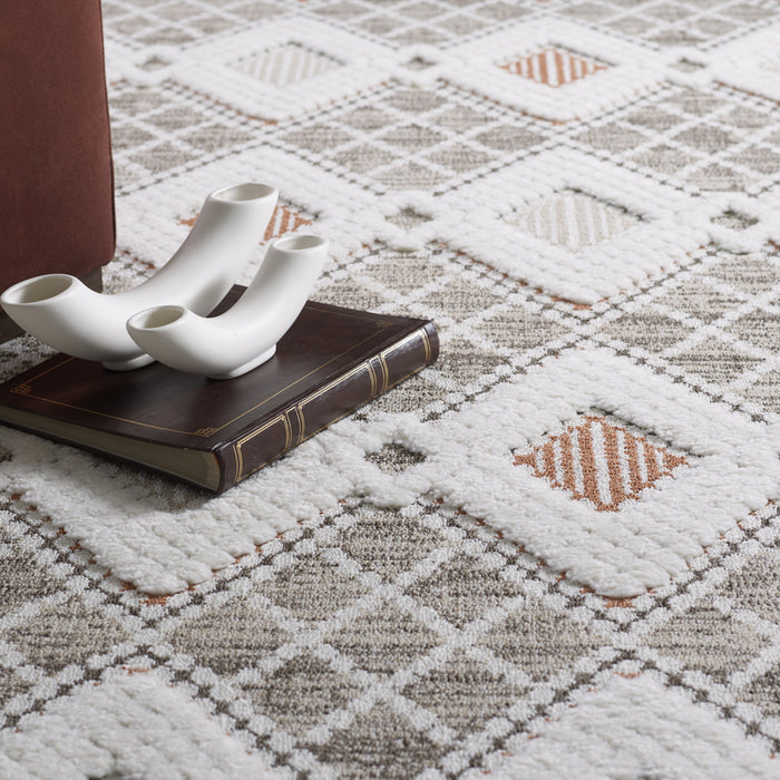 Quinto Twinkle Orange Shag Area Rug - 6'3\" x 9'