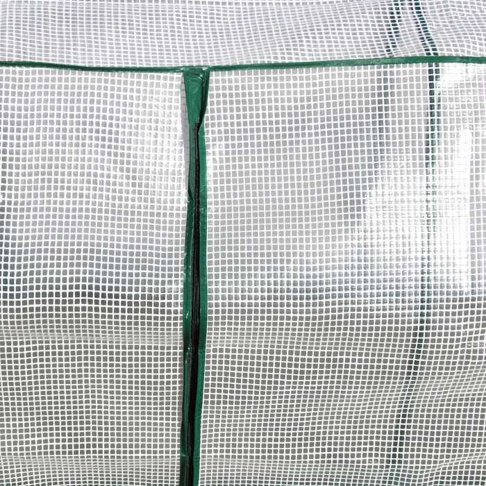 Outsunny 71\" X 17\" X 24\" Mini Greenhouse Portable Hot House For Plants With Zipper Design For Outdoor, Indoor, Garden, White