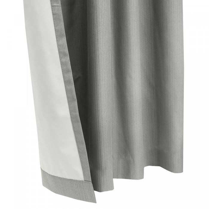 Thermaplus Brooklyn Grey Blackout Dual Header Curtain Panel - 52 x 95