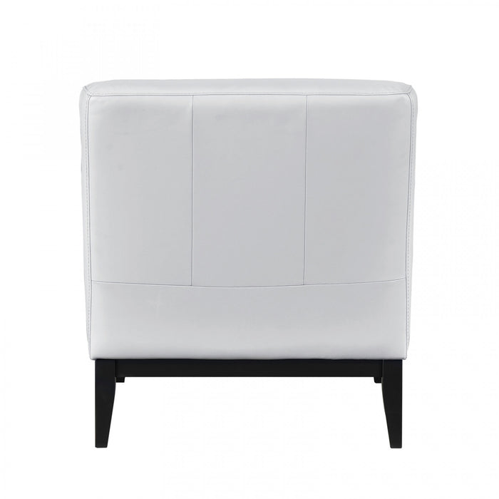Murdock Accent Chair Silver Leather