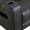 Kingsley 37 in. Leather Match Swivel Glider Recliner - Black | Fauteuil inclinable pivotant a mouvement coulissant Kingsley de 37 po en cuir assorti - Noir