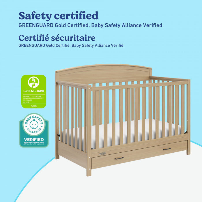 Graco Benton 5-in-1 Convertible Crib with Drawer - Driftwood