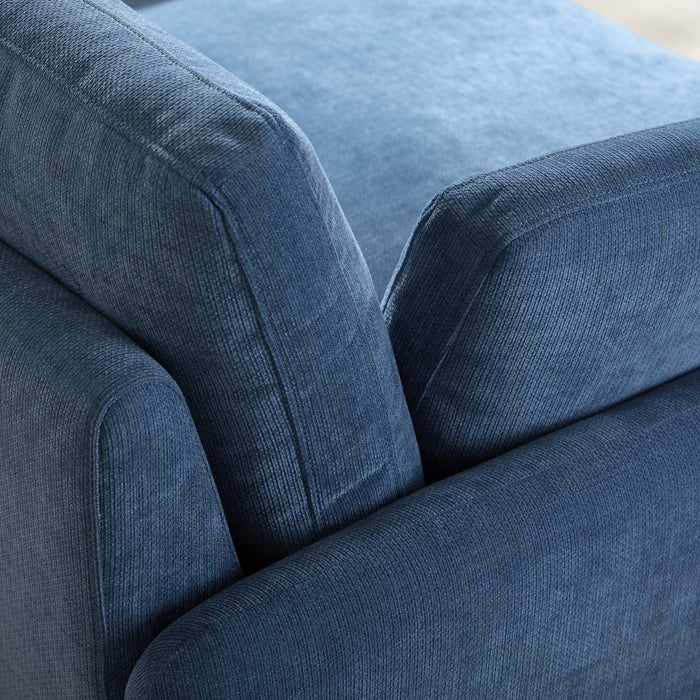 Olivia Oversized Accent Chair with Pillows,Blue