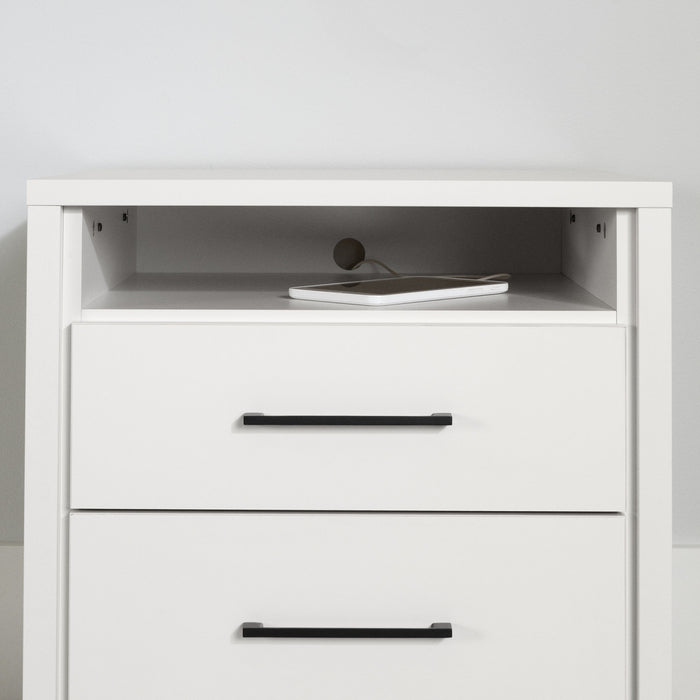Gravity 2-drawer Nightstand - Pure White 