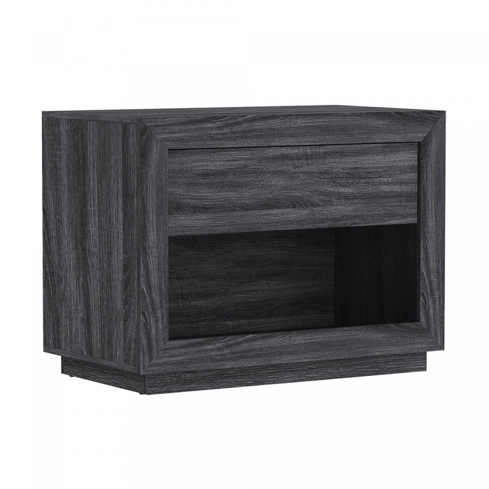 Soren Contemporary 32\" Nightstand in Charcoal Gray (1-Drawer)