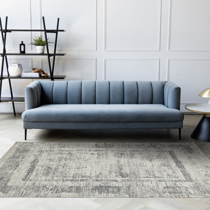 Kylie Grey Faded Borders Rug, 5'1\" x 7'7\" Indoor Area Rug