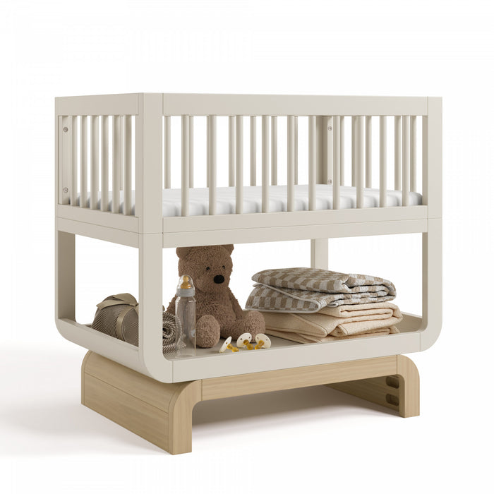 Storkcraft Santorini Deluxe 3-in-1 Convertible Bassinet - Frosted Oat/Driftwood