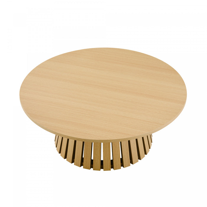 Layla Scandinavian Modern 2-Piece Coffee Table & End Table Set in Light Oak Coffee Table Set