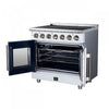 Forno Massimo 36 Inch French Door Electric range, 5 radiant burners, 5.36 cu.ft., White - FFSEL6955-36WHT Electric Range | Cuisiniere electrique Massimo de 36 po a portes francaises, 5 foyers, 5,36 pi³, blanc – FFSEL6955-36WHT