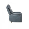 Bellamy 37 in. Leather Match Power Glider Recliner with Adjustable Headrest and USB - Blue | Fauteuil inclinable electrique a mouvement coulissant Bellamy de 37 po en cuir assorti avec appuie-tete ajustable et USB - Bleu