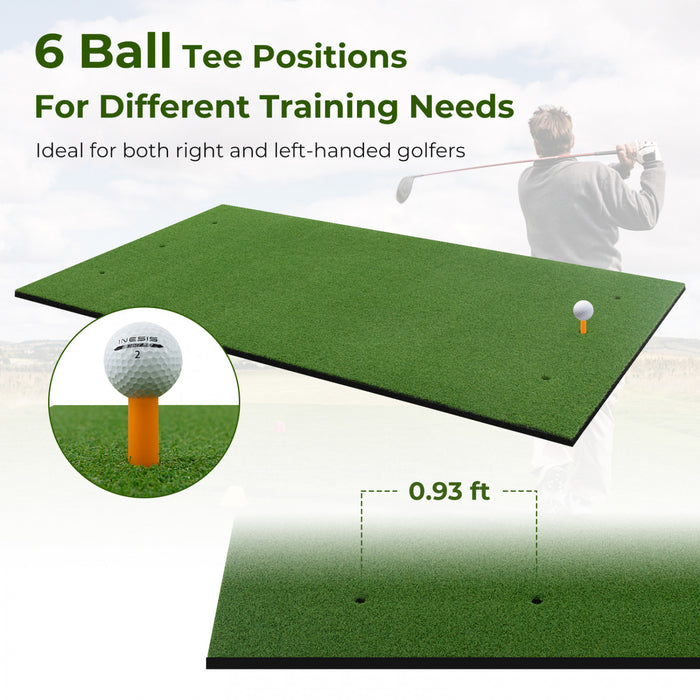 Costway 5 X 4 Ft Golf Hitting Mat Artificial Indoor Outdoor Turf Golf Training Mat 25 Mm